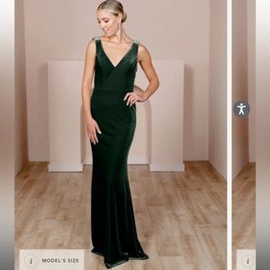 Revelry Dakota Velvet Dress - Emerald